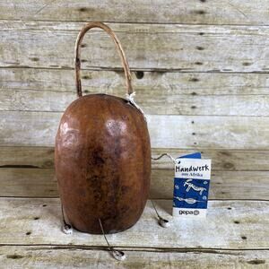 African Gourd Shaker/Rattle – Sea Shell Percussion Instrument – Gepa 3 – Vintage